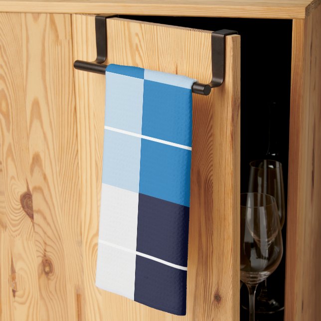 Blåkontrollerbar Mönster Kökshandduk (Thirds Fold)