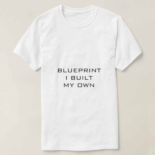 BLÅKOPIA JAG BYGgDE MIN EGEN Vita T Shirt (Design framsida)