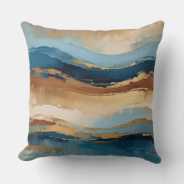 Blåkoppar och guld vinkarare kudde