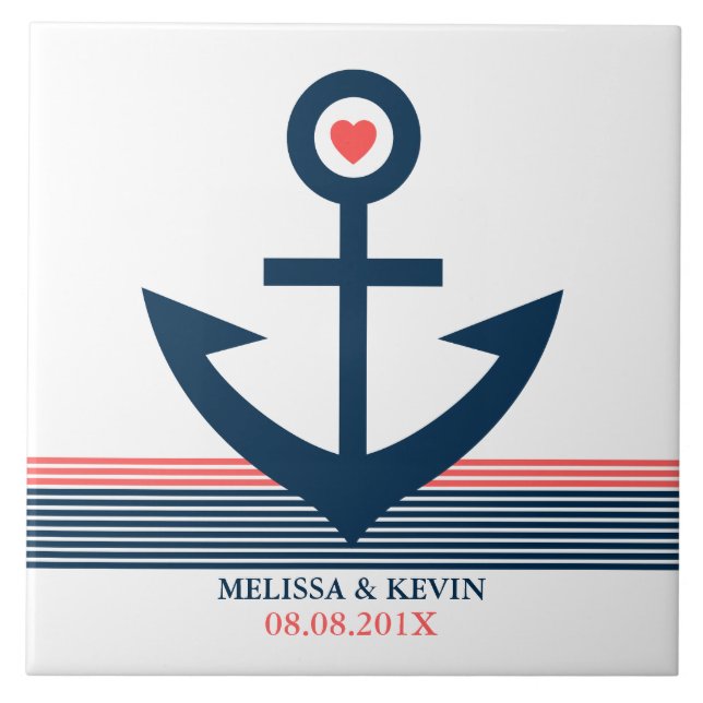 Blåkorall och vit sjöbåtankare och Rand Kakelplatta (Framsidan)