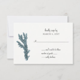 Blåkoraller under osan för inbjudan till sjöbröllo