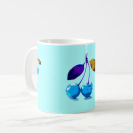 Blåkörsbär med lätt ljus kaffemugg