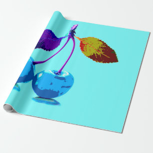 Blåkörsbär med lätt ljus presentpapper