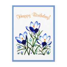 Blåkorsning i vykort för Vår