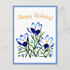 Blåkorsning i vykort för Vår