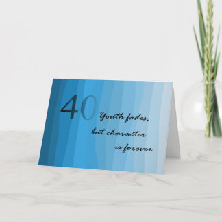Blåkort för lycklig 40:e födelsedagen kort