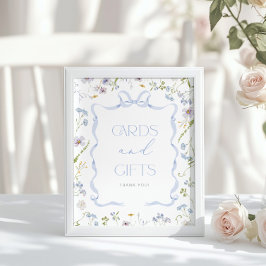 Blåkort för vilda blommor och gåvor poster