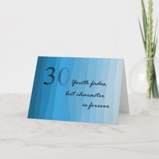 Blåkort lycklig 30års födelsedag kort