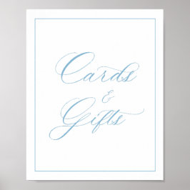 Blåkort och gåvor för elegant poster