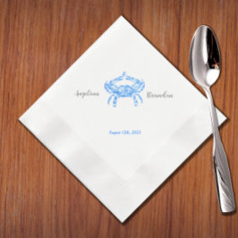 Blåkrabba bröllop pappersservett