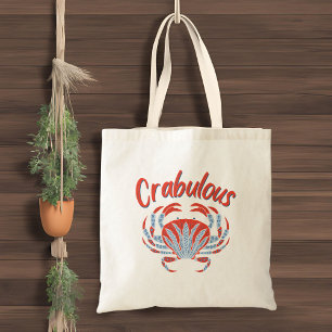 Blåkrabba, krabbkrabba, fiskare, Tote Bag Tygkasse