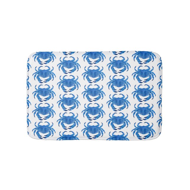 Blåkrabba mönster badrumsmatta (Framsidan)