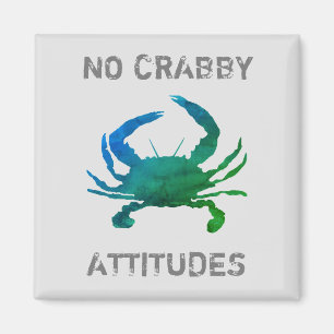 Blåkrabba Nautisk no Crabby Attitudes Magnet