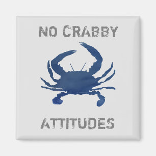 Blåkrabba Nautisk no Crabby Attitudes Magnet