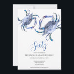 Blåkrabbbåt 60:e födelsedagsinbjudan | QR-kod Inbjudningar<br><div class="desc">Modern Minimal Crab Boil 60:e födelsedagsinbjudan - Digital & Beachy Chic 🦀 fira sextio 🎉 i stil med denna moderna och minimala 60:e födelsedagsinbjudan, med en blå vattenfärgsdesign för en chic-strandfödelsedagskalender. 🌊 Kustnära och Elegant - Ett raffinerat krabbkokande tema med motsvarande blått baksida. 📱 Online & digital vänlighet - Anpassa...</div>