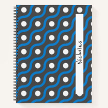 Blåkurvlinje Mönster på Grått