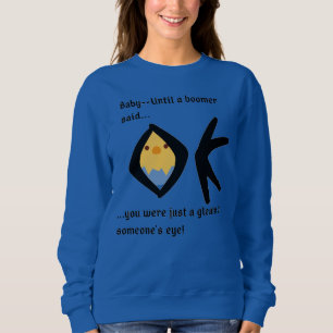 Blåkvinnans vanliga sötskjorta, boomeranged t shirt