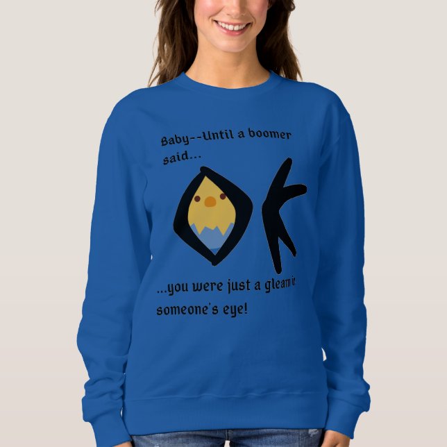 Blåkvinnans vanliga sötskjorta, boomeranged t shirt (Framsida)