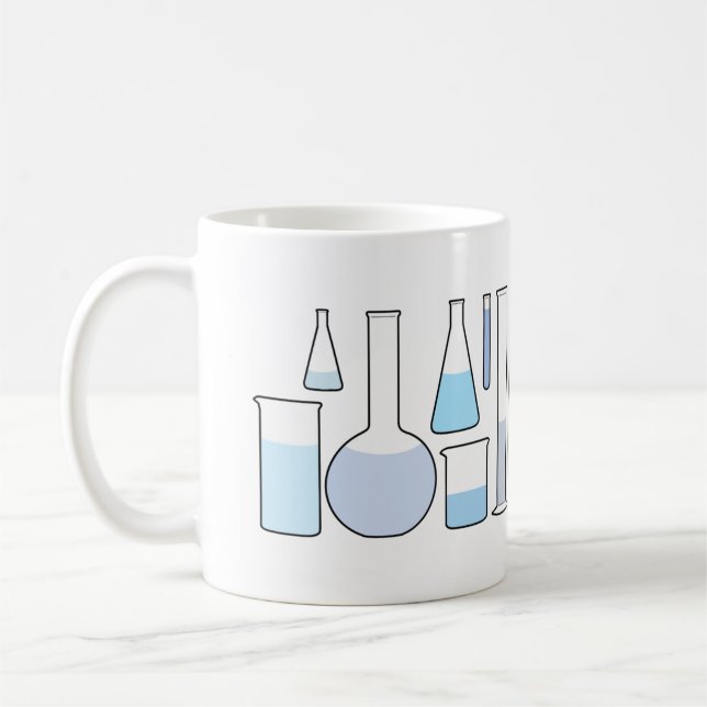 Blålaboratorieglas Kaffemugg (Vänster)