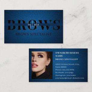 Blåläder Brows Typography Eyebrow Salon Photo Visitkort