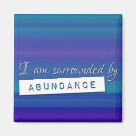 Blålagen i Attraktion Abundance Affirmation Magnet