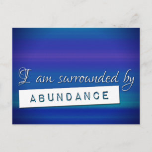 Blålagen i Attraktion Abundance Affirmation Vykort