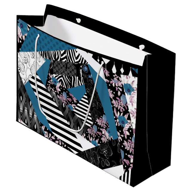 Blålappverk, populärt, lappverk, folk, rustik, (Framsidan Vinklad)