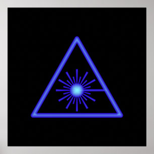 Blålasersymbol Poster