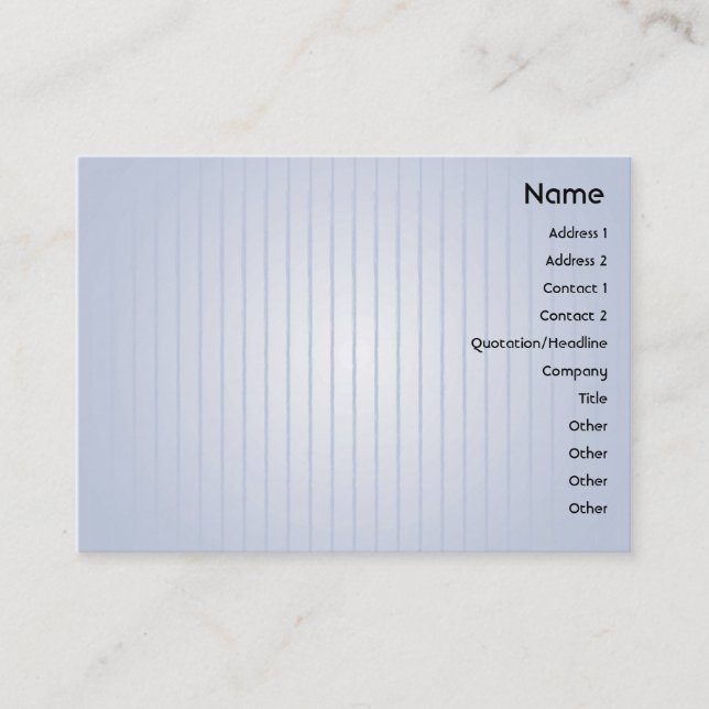 Blålinjen - knubbig visitkort (Framsida)