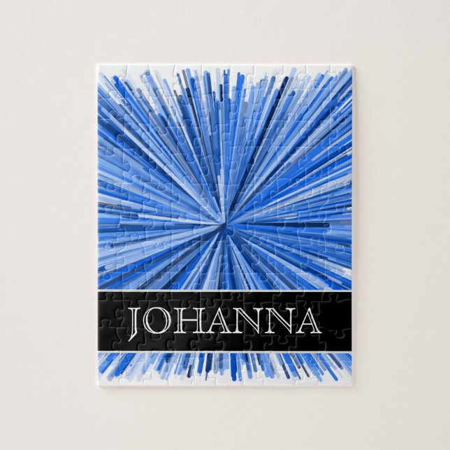 Blålinjenbristningsmönster + pussel (Vertikal)