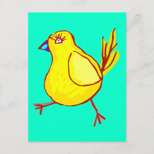 Blålippad Chick Vykort