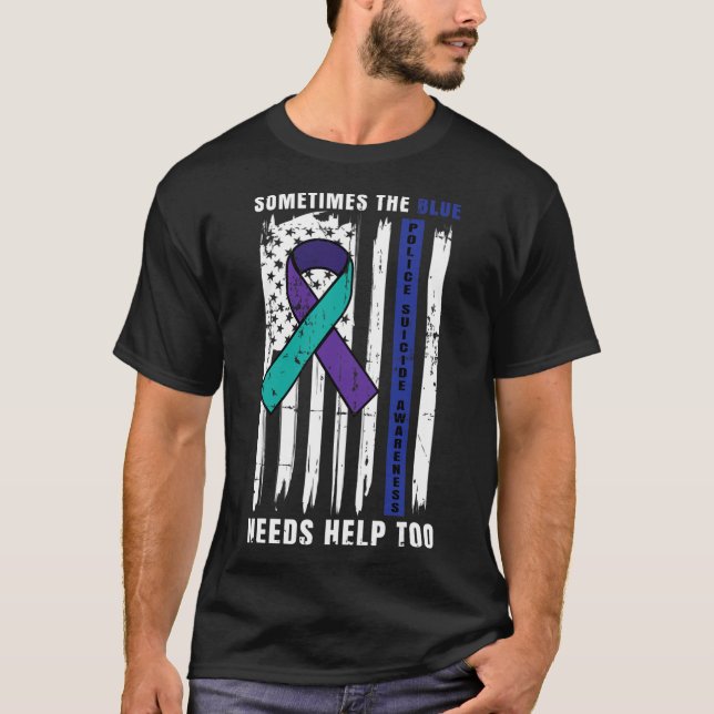Blålivets polisiära medvetandehöjlag t shirt (Framsida)
