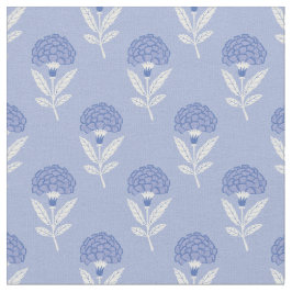 Blåljusblå bohemisk blomdesign tyg