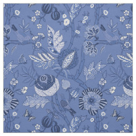 Blåljusblå bohemisk bomullstyg tyg