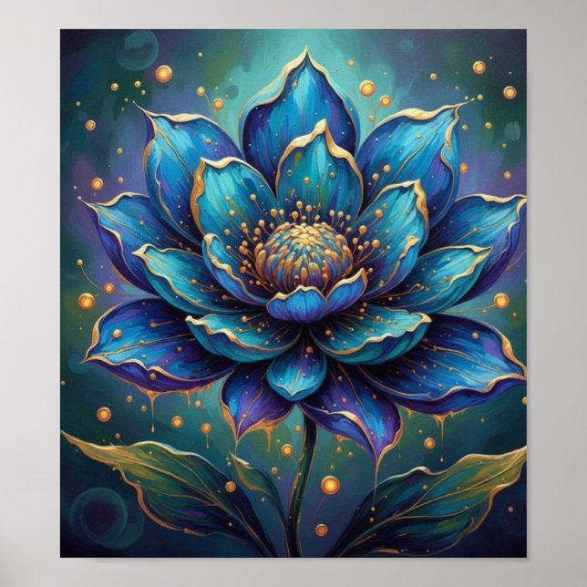 BlåLotusBlomma Poster (Framsidan)