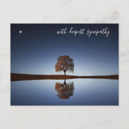 BlåLugn Vatten Livets träd Deepest Sympathy Vykort