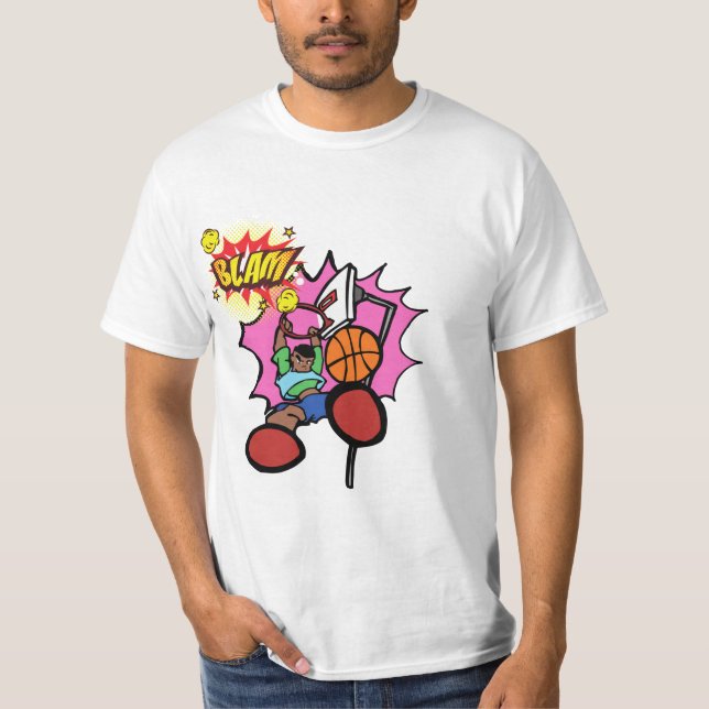 Blam Basketball Dunker T Shirt (Framsida)