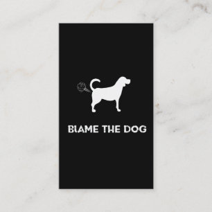 Blama Hund - Behållna Rolig hund skämt Visitkort