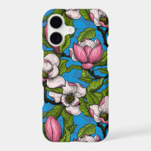 Blåmagnolia på blå