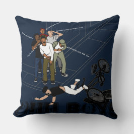 Blåmannen på Bike Hits Manhole OHH BOYS-spricka Kudde