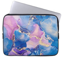 Blåmarmor abstrakt art Laptop sleeve