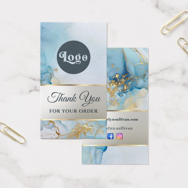 blåmarmor bläck paket infogning visitkort (Kontor)