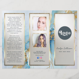 Blåmarmorbroschyr bläck