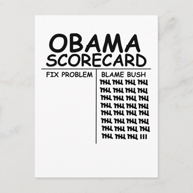 Blame Bush Vykort (Framsida)