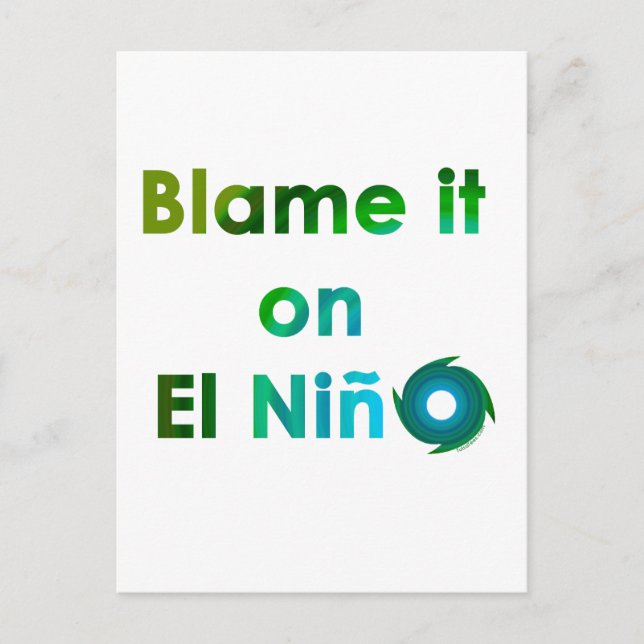 Blame El Nino Vykort (Framsida)