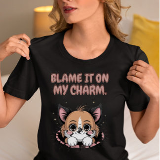 Blame It On My Charm Puppy T Shirt