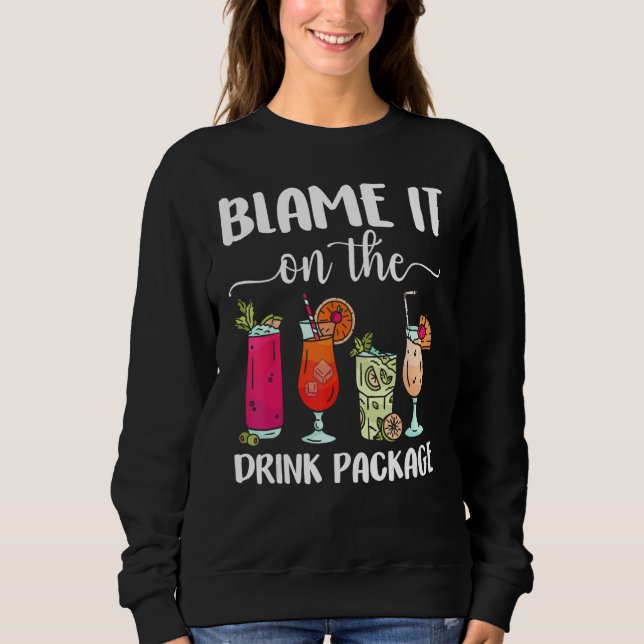 Blame It On The Drink Package  Cruise Boat Ship Wa T Shirt (Framsida)