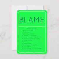 Blame Law of Attraktion Abraham Hicks Grönt Card