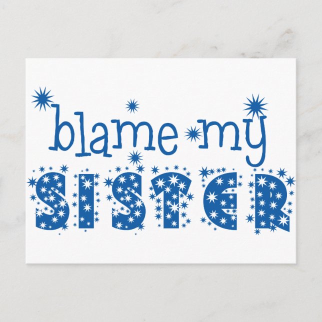 Blame Min syster Vykort (Framsida)