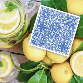 BlåMedelhavsbrickan Bröllop eller Möhippa Pappersservett